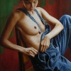 AU TRAVAIL MANUELLE - 100x100 cm - oil on canvas